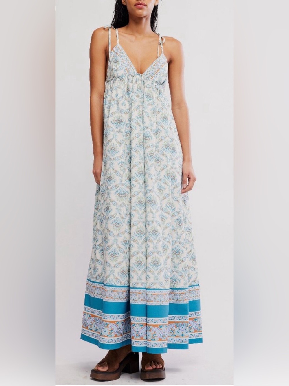 Free People Sorrento Stroll Print Maxi Dress Size Medium